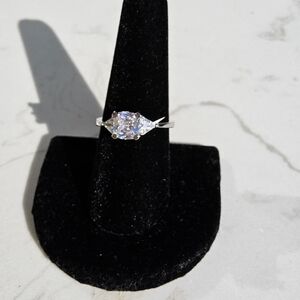 Modern Silver Geometric Ring